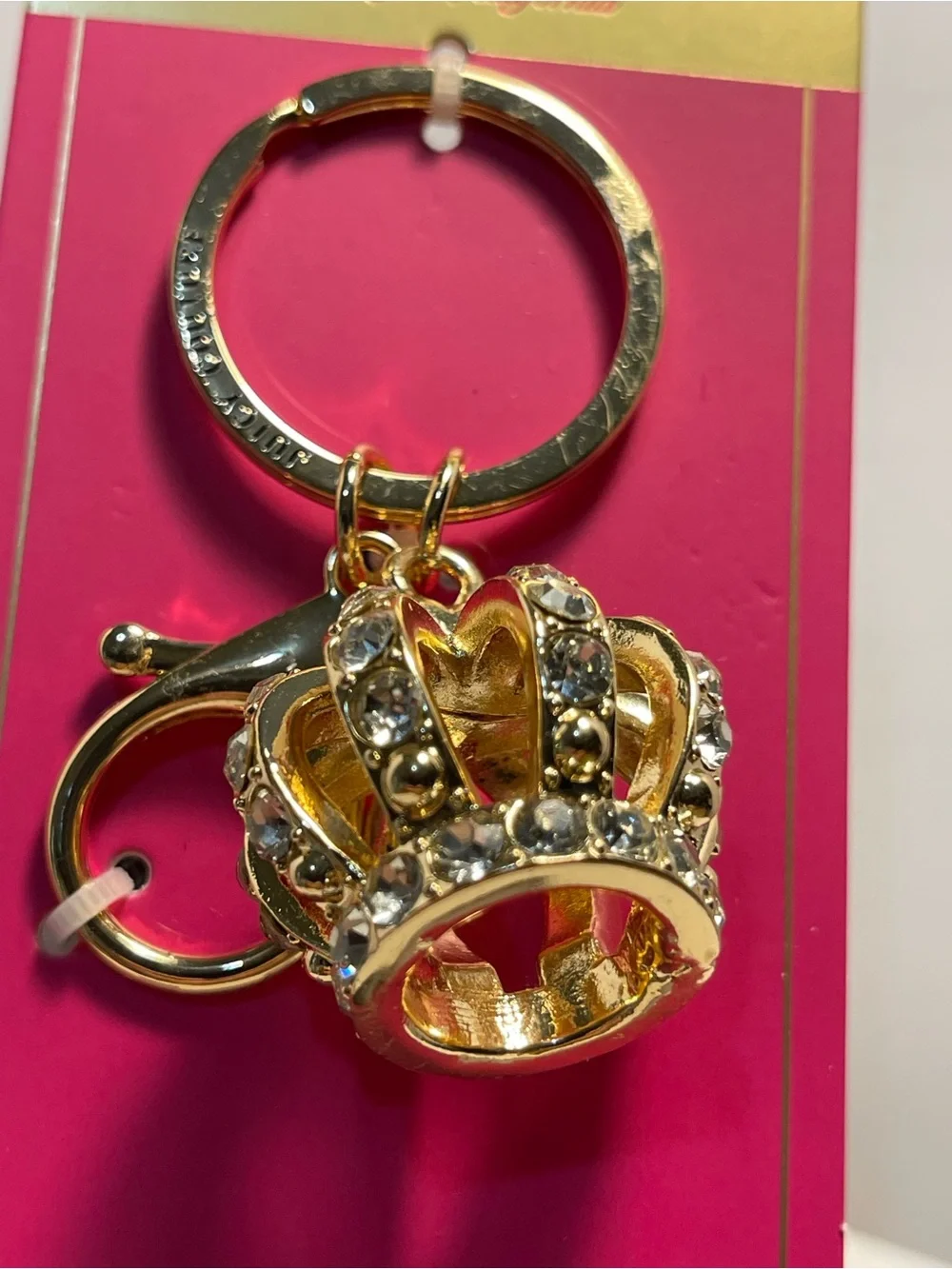 Juicy Couture Gold Crown Keychain Bag Charm - NWT **
